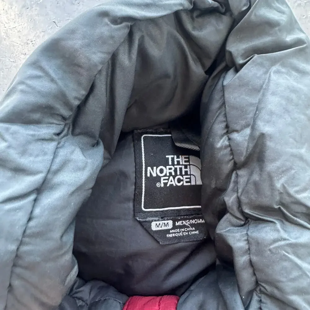 Vintage Y2k The North Face Retro Nuptse Red Black Down Fill Men's Medium Puffer